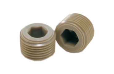 ピーク(樹脂製) 六角穴付きテーパスクリュープラグ (SPE-R-VA/ばら見積品)(うす茶)(NBK製)
